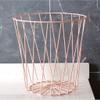 CANMNT Trash Can Nordic Style Iron Hollow Trash Can Household Dry and Wet Separation Waste Paper Basket Toilet Metal Mesh Trash Cans Trash Can Wastebasket view 4