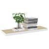 Bopdu Floating Wall Shelves Mounted, Wall Shelves Storage Decoration for Bedroom Bathroom Living Room 2 pcs Oak and White 31.5"x9.3"x1.5" MDF view 3