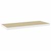 Bopdu Floating Wall Shelves Mounted, Wall Shelves Storage Decoration for Bedroom Bathroom Living Room 2 pcs Oak and White 31.5"x9.3"x1.5" MDF view 4