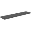 Bopdu Floating Wall Shelves Mounted, Wall Shelves Storage Decoration for Bedroom Bathroom Living Room 2 pcs High Gloss Gray 47.2"x9.3"x1.5" MDF view 4
