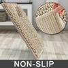 Yimobra Toilet Rug U Shaped Washable 24x24 Inch - Ultra Soft Absorbent Chenille Bath Rugs for Toilet, Quick Dry & Machine Washable, Non Slip Contour Bathroom Mat, Pale Khaki view 4