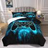 Gamer Bedding Gaming Bedding Sets - Full Size Bedding Sets for Teen Boys Kids Bedding Sets for Boys Full Bed Comforter Sets for Boys Blue,1 Comforter with 2 Pillowcases view 1
