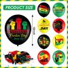 Aoriher 45 Pcs Happy Juneteenth Balloons 12 Inch Juneteenth Latex Balloons Decorations Black Green Yellow Freedom Day Party Decorations for Africa American 1865 Patriotic Party Supplies view 2