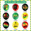 Aoriher 45 Pcs Happy Juneteenth Balloons 12 Inch Juneteenth Latex Balloons Decorations Black Green Yellow Freedom Day Party Decorations for Africa American 1865 Patriotic Party Supplies view 3