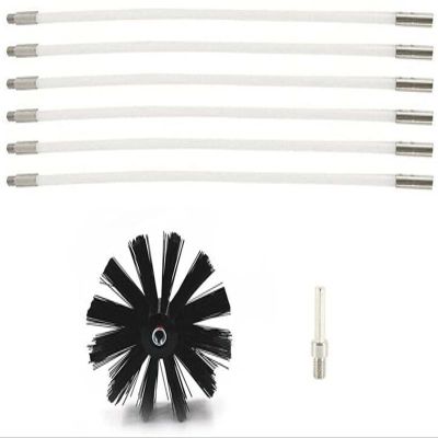 LIYUN Chimney Sweep kit Chimney Brushes and Chimney Sweep Brush Rods Chimney Sweep Kit Chimney Cleaning Chimney Cleaning Brush Kit, Accessory Nylon, Easy to Use,12m (Color : 6 Rods, Size : 410mm)