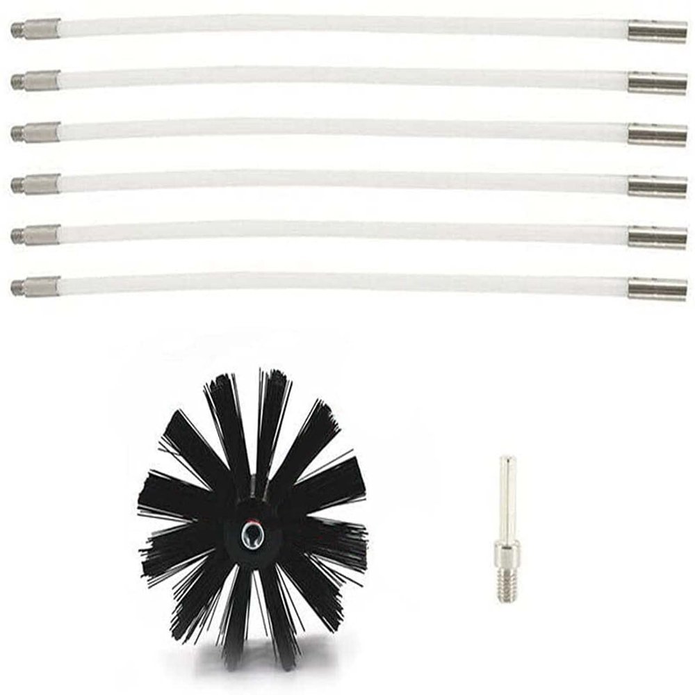 LIYUN Chimney Sweep kit Chimney Brushes and Chimney Sweep Brush Rods Chimney Sweep Kit Chimney Cleaning Chimney Cleaning Brush Kit, Accessory Nylon, Easy to Use,12m (Color : 6 Rods, Size : 410mm)