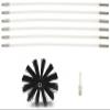 LIYUN Chimney Sweep kit Chimney Brushes and Chimney Sweep Brush Rods Chimney Sweep Kit Chimney Cleaning Chimney Cleaning Brush Kit, Accessory Nylon, Easy to Use,12m (Color : 6 Rods, Size : 410mm) view 1