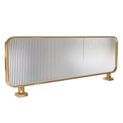 Sxlawesom Commercial Partition Screen Privacy Panels - Plexiglass Protection Screen - Modern Divider Screen for Office, Restaurant, Hotel, Countertop (Color : Gold, Size : 1.3mx60cm)