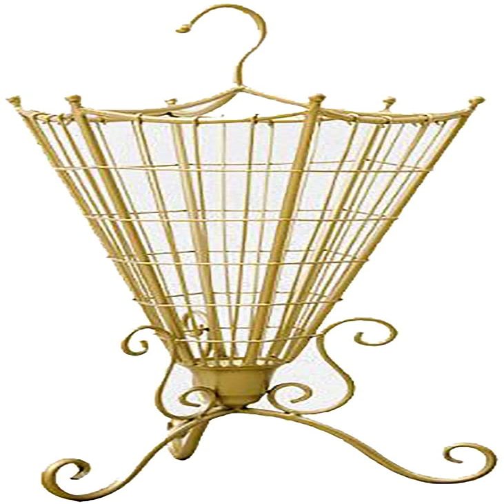 Bsetain Umbrella Rack Decorative Umbrella Stand for Entryway, Antique Umbrella Shape Umbrella Stand Rack, Gold Metal Home Walking Stick Storage Rack, 32 X 32 X 70 Cm
