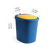 Trash Can Pressure Cover Trash Can Household Living Room Large-Capacity Light Luxury with Cover Paper Basket Toilet Garbage Storage Bucket Trash Can Wastebasket (Color : Brass) view 2