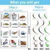 60Pcs Gone Fishing Birthday Party Decorations Supplies Fishing Banner Garland Fish Hanging Swirl Ceiling Streamers Fish Paper Cutouts Signs Decor Freshwater Competition Tournament Retirement Barbecue view 2