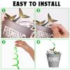 60Pcs Gone Fishing Birthday Party Decorations Supplies Fishing Banner Garland Fish Hanging Swirl Ceiling Streamers Fish Paper Cutouts Signs Decor Freshwater Competition Tournament Retirement Barbecue view 4