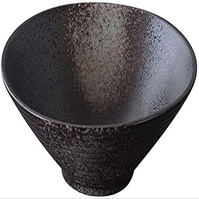 9 Inch Ceramic Mixing Bowls Black Sevres Porcelain Bowl Creative Cutlery Dinnerware with Japanese Retro Style