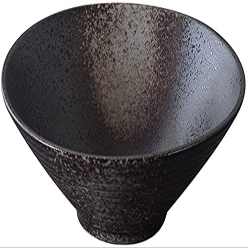 9 Inch Ceramic Mixing Bowls Black Sevres Porcelain Bowl Creative Cutlery Dinnerware with Japanese Retro Style