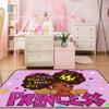 Black Girl Area Rug for Bedroom Cute African Girls Floor Rugs for Bedroom Large Rug Purple Decor for Teen Living Room Soft Floor Carpet Girls Room Mat, 5'7' view 2