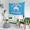 Western Horse Tapestry for Bedroom Save A Horse Ride A Cowboy Tapestry Blue 60x40 Save A Horse Ride A Cowboy Banner for House Bedroom Living Room Wall Hanging Decor Banner Sign view 3