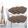PIPOEI Set of 6 Chair Cushions with Ties, Washable Chair Cushions for Retro Chairs, Linen Seat Cushion for Home, Kitchen, Dining Room, Garden A-18 view 1