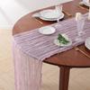 10Ft Lilac Snow Gauze Table Runner, Sheer Cheesecloth Table Runner Bulk for Holiday Party Bridal Shower Romantic Boho Table Decor | 35" W x 118" L view 1