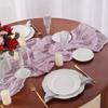 10Ft Lilac Snow Gauze Table Runner, Sheer Cheesecloth Table Runner Bulk for Holiday Party Bridal Shower Romantic Boho Table Decor | 35" W x 118" L view 3