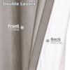 Frelement Room Darkening Blackout Window Curtains Velvet Solid Curtain Pinch Pleat Window Curtain for Bedroom Privacy Panels Drapes Thermal Window Drape, 52" W x 102" L, 2 Panels, Light Grey view 3