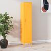 GOLINPEILO 70.9" Tall Single Door Metal Locker Storage Cabinet with 4 Adjustable Shelves, Steel Storage Cabinet Home Office Storage Cabinet for Living Room Bedroom, 13.8"x18.1"x70.9" (Mustard Yellow) view 1