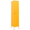 GOLINPEILO 70.9" Tall Single Door Metal Locker Storage Cabinet with 4 Adjustable Shelves, Steel Storage Cabinet Home Office Storage Cabinet for Living Room Bedroom, 13.8"x18.1"x70.9" (Mustard Yellow) view 2