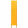 GOLINPEILO 70.9" Tall Single Door Metal Locker Storage Cabinet with 4 Adjustable Shelves, Steel Storage Cabinet Home Office Storage Cabinet for Living Room Bedroom, 13.8"x18.1"x70.9" (Mustard Yellow) view 3