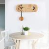 Wall Clock Creative Wall Clock Living RoomWooden Swing Wall Hanging ClockMute Quartz Wall Watch with Black Arabic Numerals for Home Office Personality view 4