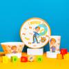Zak Designs Blippi Kids Dinnerware Set 3 Pieces, Durable and Sustainable Melamine Bamboo Plate, Bowl, and Tumbler are Perfect For Dinner Time With Family (Blippi, TABBS) view 2