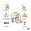 Zak Designs Blippi Kids Dinnerware Set 3 Pieces, Durable and Sustainable Melamine Bamboo Plate, Bowl, and Tumbler are Perfect For Dinner Time With Family (Blippi, TABBS) view 4
