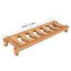 Coffee Cup Holder,Bamboo Teacup Holder,Coffee Mug Holder Tea Cup Organizer Shelf Tea Cup Draining Rack Organizer Tea Ceremony Kitchen Restaurant Accessories(Six grids) view 2