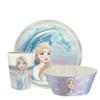 Zak Designs Disney Frozen 2 Kids Dinnerware Set 3 Pieces, Durable and Sustainable Melamine Bamboo Plate, Bowl, and Tumbler are Perfect For Dinner Time With Family (Anna, Elsa, Olaf) view 1