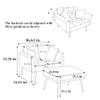 Anwickmak Chaise Lounge Chair with Ottoman,Indoor Modern Velvet Upholstered Arm Accent Chair, Recline Sofa Chair with Adjustable Backrest for Living Room Bedroom Indoor Set(Beige) view 2