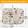 Sanwarm Absorbent Dish Drying Mat, Coffee House Microfiber Pad for Kitchen Counter, Coffee Bar Decor, Heat Resistant and Reversible, 16" x 18" view 2