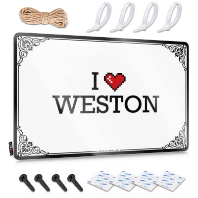 gaeruite Metal Bar Signs I Love Weston Tin Sign Funny Sogns Funny Tin Metal Signs (Color : Colour, Size : 30X40CM)