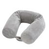 Altsuceser Twist Memory Foam Travel Pillow for Neck, Chin, Lumbar and Leg Support, Bendable Roll Pillow with Washable Soft Cover for Travling on Airplane, Train, Bus or at Home Silver Gray view 1