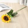 Artificial Sunflower with Long Stem Silk Sunflower Branch Spring Summer Floral Arrangement for Home Living Room Decoration Wedding Bouquet Prop(7 Branch) view 2