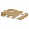Anzona Easter 3 Piece Bath Towels Set, Spring Bunny White Silhouette Brown Burlap Texture Soft & Absorbent Towel for Bathroom, Hotel (1 Bath Towel 30x60, 1 Hand Towel 16x28, 1 Washcloth 13x13) view 2