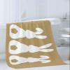 Anzona Easter 3 Piece Bath Towels Set, Spring Bunny White Silhouette Brown Burlap Texture Soft & Absorbent Towel for Bathroom, Hotel (1 Bath Towel 30x60, 1 Hand Towel 16x28, 1 Washcloth 13x13) view 3