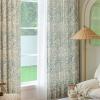 ILUOGUDU Floral Farmhouse Curtains Semi-Blackout Living Room Drapes 102 Inch Length Cotton Linen Blend Bohemian Window Curtain Panels White Bedroom Drapes, 1 Panel (Rod Pocket, 63" W x 102" L) view 4