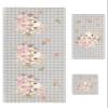 Easter 3 Piece Bath Towels Set, Bunny Spring Flowers Retro Burlap Blue Plaid Soft & Absorbent Towel for Bathroom, Hotel (1 Bath Towel 30x60, 1 Hand Towel 16x28, 1 Washcloth 13x13) view 1