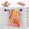 Anzona Marble 3 Piece Bath Towels Set, Orange Yellow Pink Purple Striped Abstract Art Soft & Absorbent Towel for Bathroom, Hotel (1 Bath Towel 30x60, 1 Hand Towel 16x28, 1 Washcloth 13x13) view 4