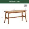 Vadisun 100% Solid Oak Wood Bench,Hand Woven Design,Solid Mortise and Tenon Construction-Solid Structure of Chair Legs,Woven Rattan Entryway Benchs/Dining Bench (Natural Oak,31.49*11.81*15.98) view 2