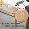 Vadisun 100% Solid Oak Wood Bench,Hand Woven Design,Solid Mortise and Tenon Construction-Solid Structure of Chair Legs,Woven Rattan Entryway Benchs/Dining Bench (Natural Oak,31.49*11.81*15.98) view 3