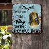 ArogGeld Angels Don't Always Have Wings Sometimes They Have Paws Tin Sign Golden Retriever Dog Metal Wall Art Dog Mom Gift 10x10in Chic Metal Plaque for Home Street Gate Bars Restaurants view 2