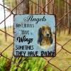 ArogGeld Angels Don't Always Have Wings Sometimes They Have Paws Tin Sign Golden Retriever Dog Metal Wall Art Dog Mom Gift 10x10in Chic Metal Plaque for Home Street Gate Bars Restaurants view 3