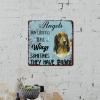 ArogGeld Angels Don't Always Have Wings Sometimes They Have Paws Tin Sign Golden Retriever Dog Metal Wall Art Dog Mom Gift 10x10in Chic Metal Plaque for Home Street Gate Bars Restaurants view 4