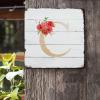 ArogGeld Initial Letter C Tin Sign Monogram Red Poppy Floral Metal Tin Sign Last Name Decorative Home Wall Art Gardener 10x10in Retro Wall Plaque Decor for Indoor Outdoor Farmhouse Coffee view 2