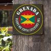 ArogGeld Tin Sign Grenada Flag Metal Tin Sign The Greatest Place on Earth Home Wall Decoration National Day 10x10in Funny Plaque Sign Decor for Garage Man Cave Bar Kitchen view 2