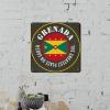 ArogGeld Tin Sign Grenada Flag Metal Tin Sign The Greatest Place on Earth Home Wall Decoration National Day 10x10in Funny Plaque Sign Decor for Garage Man Cave Bar Kitchen view 4